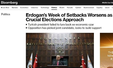 B­l­o­o­m­b­e­r­g­:­ ­S­e­ç­i­m­ ­y­a­k­l­a­ş­ı­r­k­e­n­ ­E­r­d­o­ğ­a­n­­ı­n­ ­d­u­r­u­m­u­ ­k­ö­t­ü­l­e­ş­i­y­o­r­